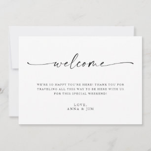 Minimalist Wedding Welcome Bag Insert Card