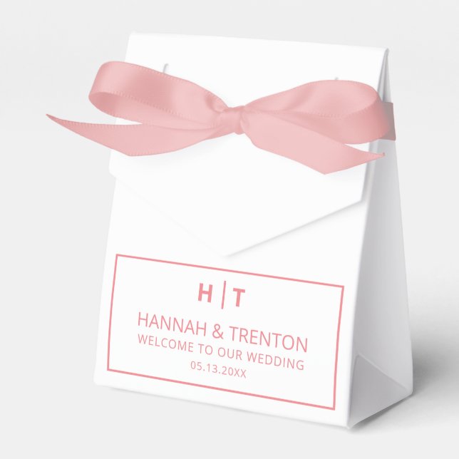 Minimalist Wedding Welcome Modern Wedding Party Favor Box (Front Side)
