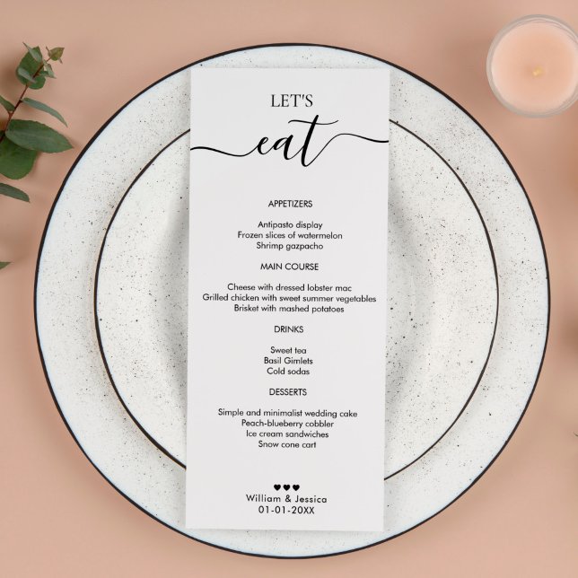 Minimalist Wedding With Handwriting Script Menu (Creator Uploaded)