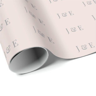Minimalist Wedding Wrapping Paper Warm Blush