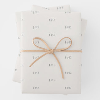 Minimalist Wedding Wrapping Paper | Warm Ivory