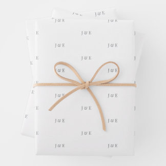Minimalist Wedding Wrapping Paper | White