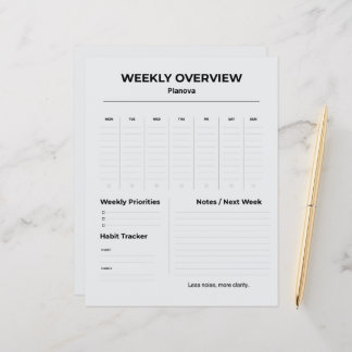 Minimalist Weekly Planner | To Do List organized