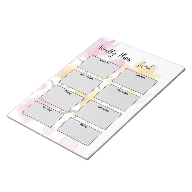 minimalist weekly plans notepad (Angled)