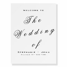 Minimalist Welcome Wedding  