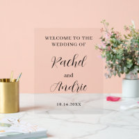 Minimalist Welcome Wedding Entrance Personalized