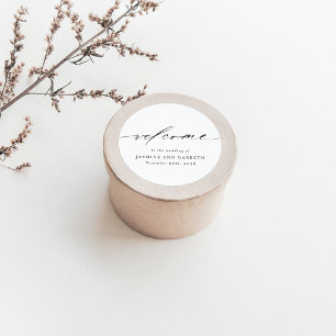 Minimalist Welcome Wedding Sticker & Label