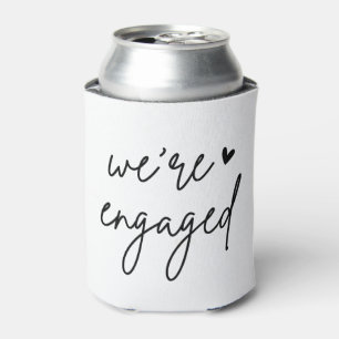 Minimalist We're Engaged Engagement Party Favours Can Cooler