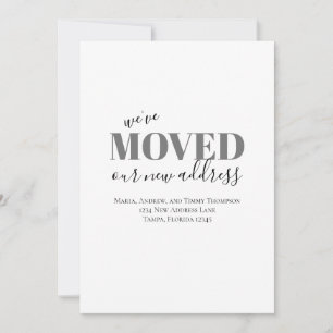 Minimalist We've Moved Simple Moving Announcement