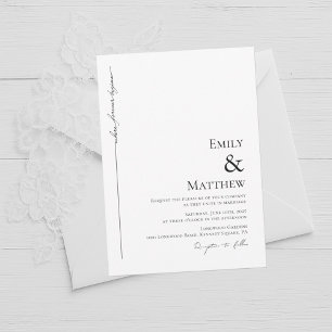 Minimalist Where Forever Begins Wedding Invitation