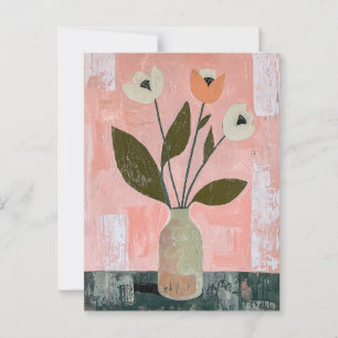 Minimalist Whimsy Flowers No.030 Postcard