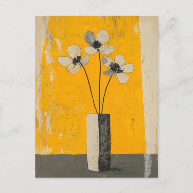 Minimalist Whimsy Flowers No.050 Postcard (Front)