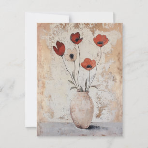 Minimalist Whimsy Flowers No.053 Postcard