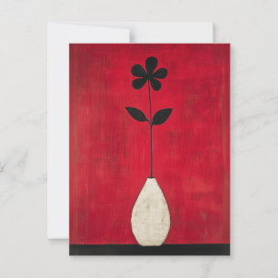 Minimalist Whimsy Flowers No.068 Postcard