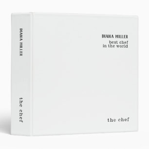 minimalist white 3 ring binder