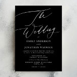 Minimalist White and Black Simple Wedding Invitation<br><div class="desc">***this design is part of a collection*** _______________________ this design template is fully editable and customizable by you the customer - click personalize further button if you wish to move, add, delete, or make significant changes to the design _______________________ *if you have any DESIGN questions or need more designs or...</div>