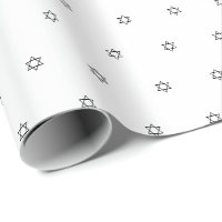 Minimalist white and black Star of David pattern