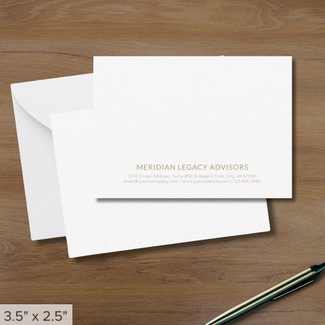 Minimalist White and Gold Typographic Card (Creator Uploaded)