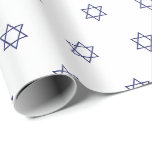 Minimalist white and navy blue Magen David pattern Wrapping Paper<br><div class="desc">Minimalist white and navy blue Magen David pattern Wrapping Paper.

Navy blue Star of David,  Hebrew Magen David pattern on white background.

This wrapping paper is great for Hanukkah,  Chanukah,  bar mitzvah,  bat mitzvah,  Shabbat and Jewish Holidays.</div>