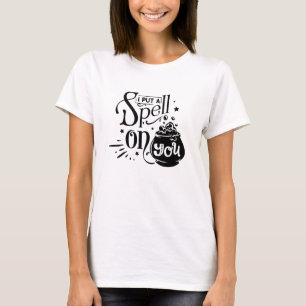 Minimalist White Background graffiti Halloween T-Shirt