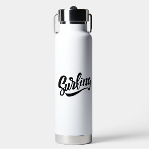 Minimalist White Background Graffiti Motivation  Water Bottle