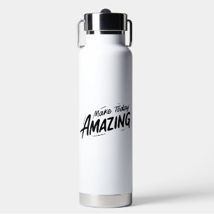 Minimalist White Background Graffiti Motivation Water Bottle
