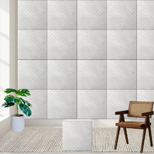 Minimalist White & Beige Polka Dot Tile