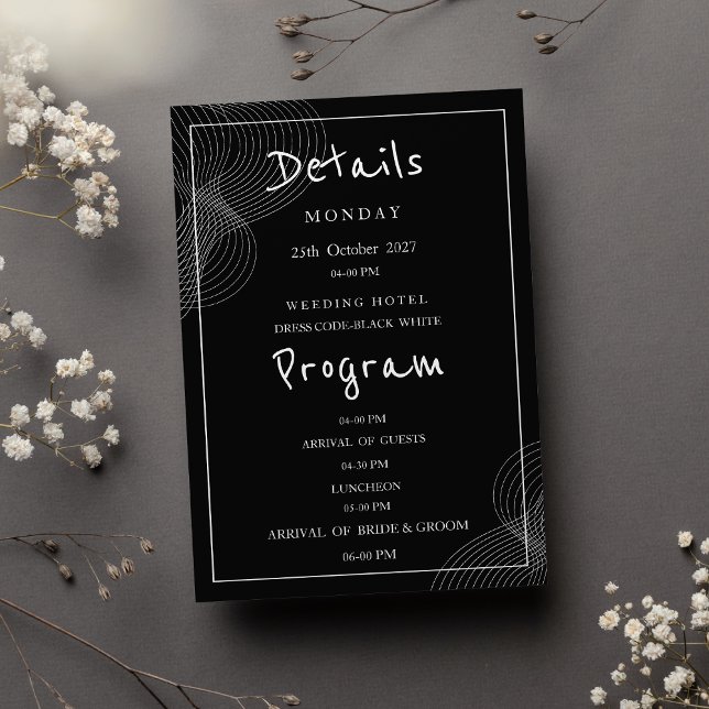 Minimalist white black geometric Details Program (Minimalist white black geometric Details Program)