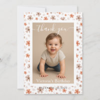 Minimalist White Border Birthday Party Photo