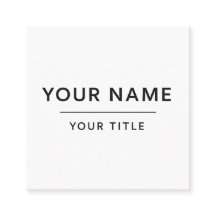 Minimalist White Business Card – Customizable Desi