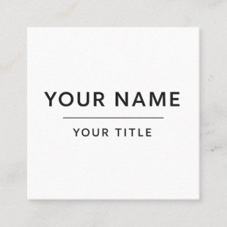 Minimalist White Business Card – Customizable Desi