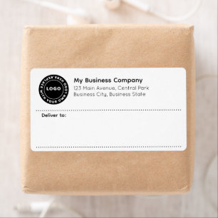 Minimalist White Business Shipping Label