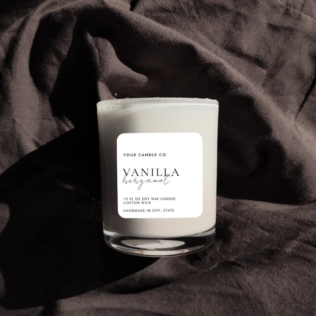 Minimalist White Candle Label (Creator Uploaded)