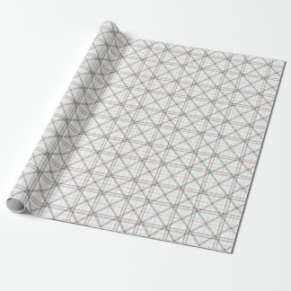 Minimalist White Christmas Geometric Plaid Wrapping Paper