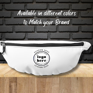 Minimalist White Company Logo Business Promotional Fanny Pack