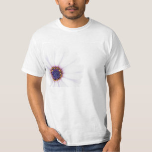 Minimalist White Daisy flower on White Background T-Shirt
