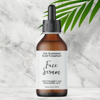 Minimalist White Dropper Bottle Label