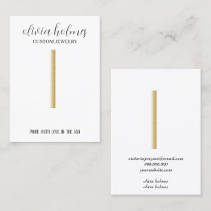 Minimalist white,  jewellery business card