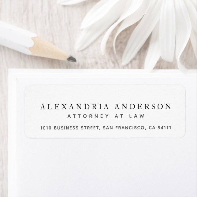 Minimalist White Lawyer Professional Address (Insitu)