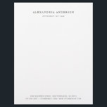 Minimalist White Lawyer Professional Letterhead<br><div class="desc">This simple and minimalist letterhead features your name and your title in black on white background. Personalize it for your needs. Perfect for executives,  accountants,  lawyers,  realtors,  financial analysts,  consultants,  graphic designers,  writers,  interior designers,  and any business professionals. You can find matching products at my store.</div>