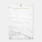 Minimalist White Marble Gold Monogram