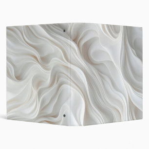 Minimalist White Marble Wave – Elegant Modern Binder