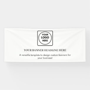 Minimalist White Modern Business Branding Display Banner
