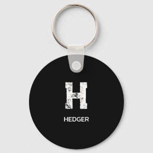 MINIMALIST WHITE ONE LETTER MONOGRAM NAME BLACK KEYCHAIN
