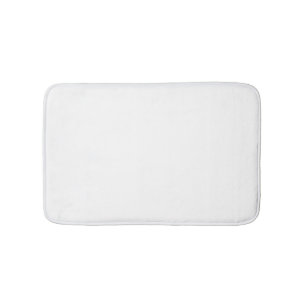 Minimalist white plain solid colour elegant classi bath mat