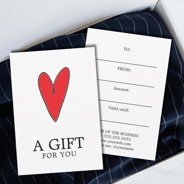 Minimalist White Red Heart Playful Warm  (Creator Uploaded)