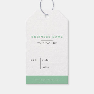 Minimalist White Sage Business Price Hang Tags