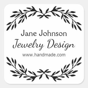 Minimalist White Small Business Packaging Labels