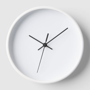 Minimalist white solid plain simple elegant clock