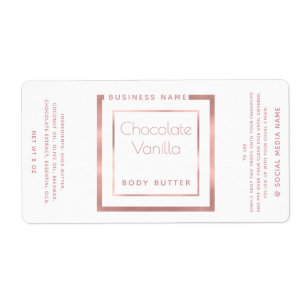 Minimalist  white typography rose gold frame